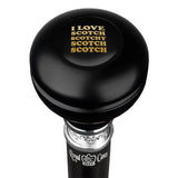 I Love Scotch Casino Knob Stick: Large Knob, Pewter Collar Military Walking Canes - Tophatter Daily Deals