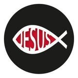 Jesus Fish Symbol Flask Walking Stick w/ Black Beechwood Shaft & Pewter Collar Military Walking Canes - Tophatter Daily Deals