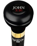 John 316 Flask Walking Stick w/ Black Beechwood Shaft & Pewter Collar Military Walking Canes - Tophatter Daily Deals