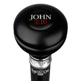 John 316 Knob Walking Stick w/ Black Beechwood Shaft & Pewter Collar Military Walking Canes - Tophatter Daily Deals