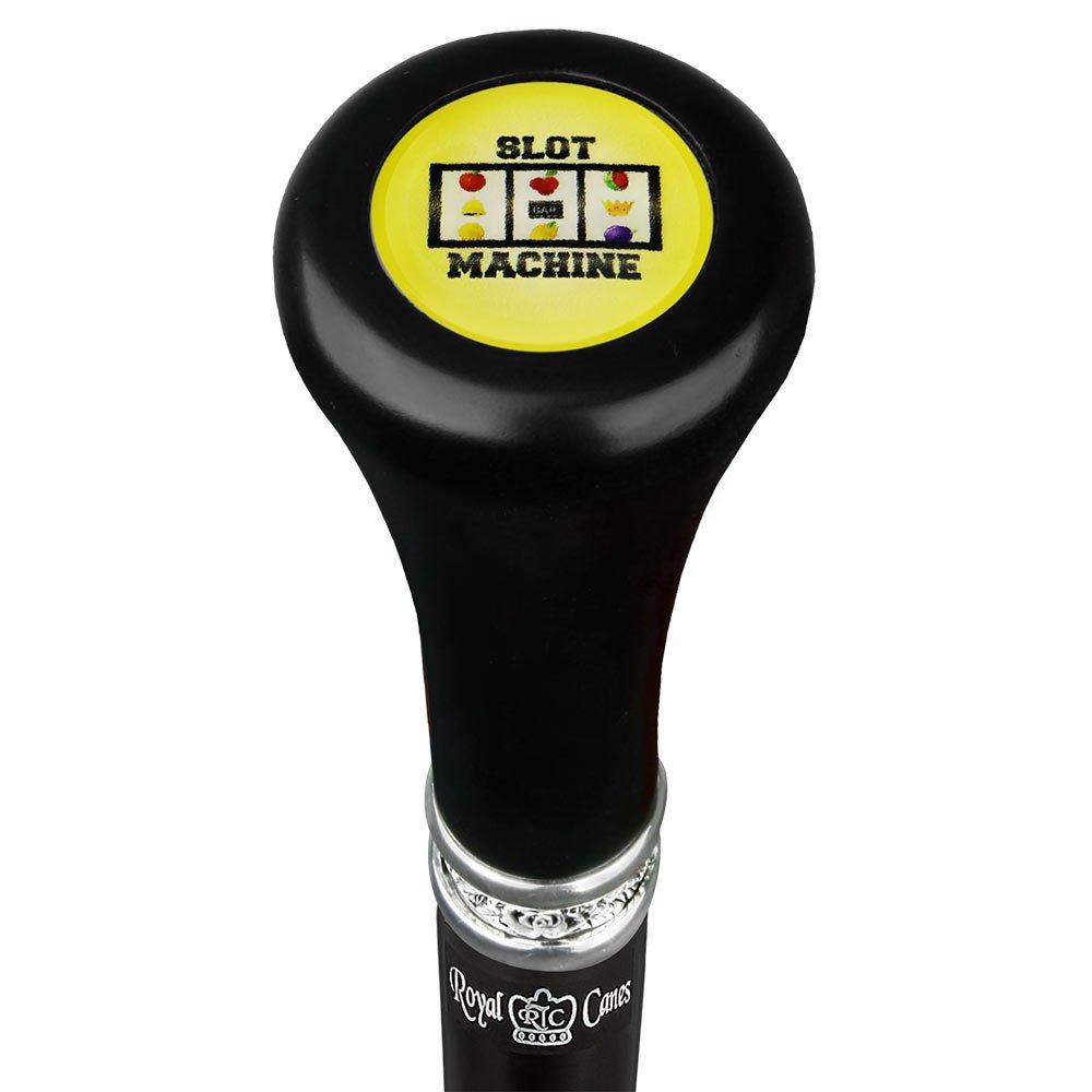 Lucky Slots Casino Flat Top Stick: Beechwood Shaft Pewter Military Walking Canes - Tophatter Daily Deals