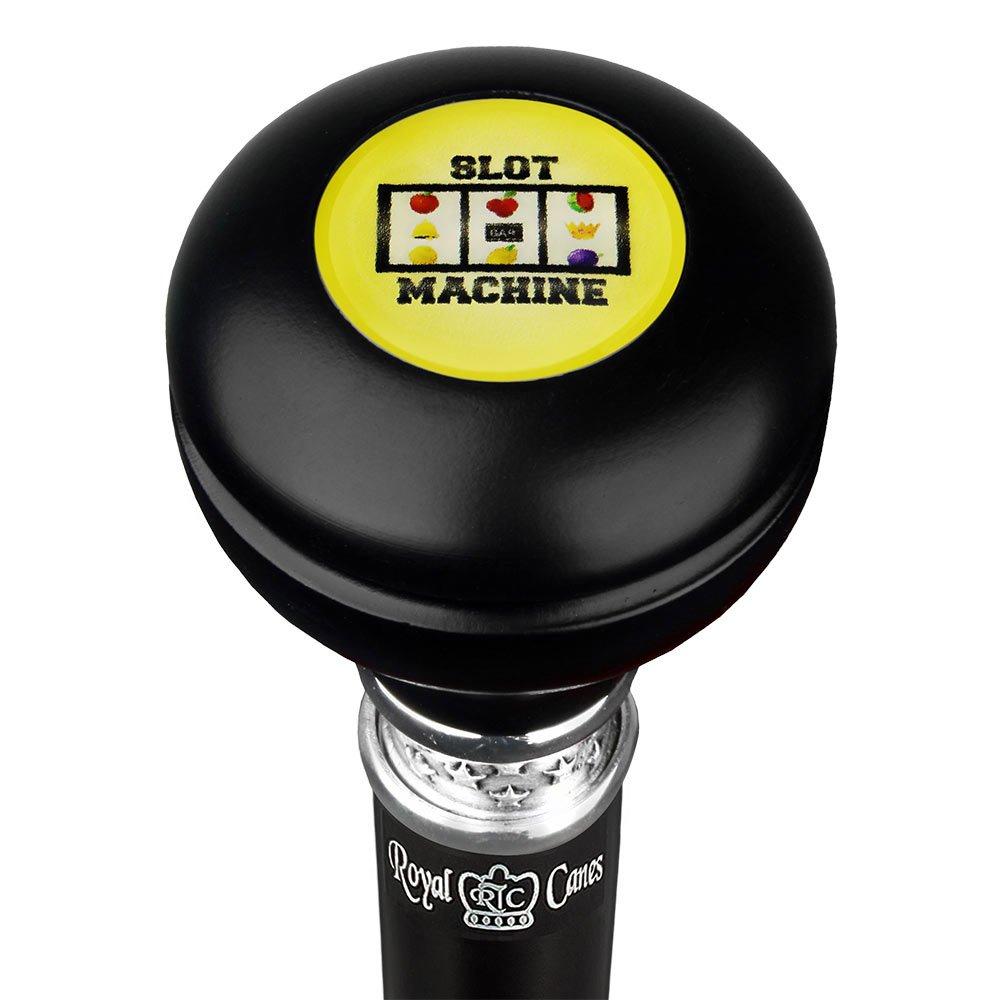 Lucky Slots Casino Knob Stick: Large Knob, Pewter Collar Military Walking Canes - Tophatter Daily Deals
