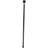 Marijuana Leaf Knob Walking Stick w/ Black Beechwood Shaft & Pewter Collar Military Walking Canes - Tophatter Daily Deals