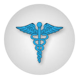 Medical Doctor Caduceus Emblem Knob Stick: Large Knob, Pewter Collar Military Walking Canes - Tophatter Daily Deals