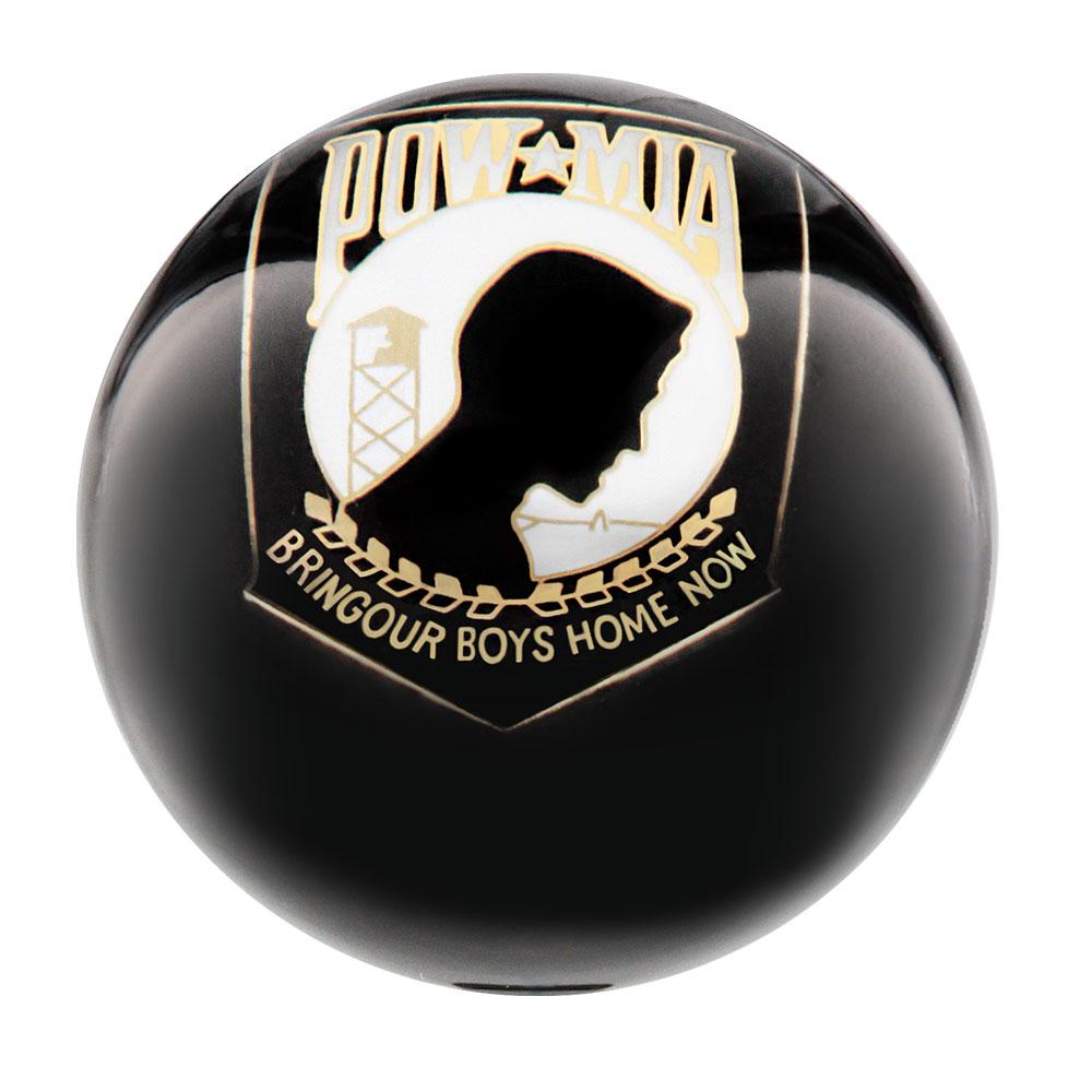 POW-MIA Black Round Knob Cane w/ Custom Wood Shaft & Collar Military Walking Canes - Tophatter Daily Deals