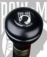 POW-MIA Emblem Flask Walking Stick: Wood Shaft Hidden Flask Military Walking Canes - Tophatter Daily Deals