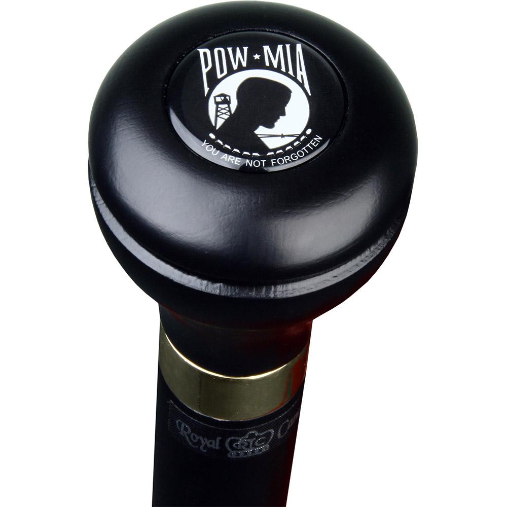 POW-MIA Emblem Flask Walking Stick: Wood Shaft Hidden Flask Military Walking Canes - Tophatter Daily Deals