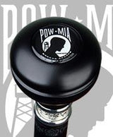POW-MIA Emblem Knob Stick: Large Knob, Pewter Collar Military Walking Canes - Tophatter Daily Deals