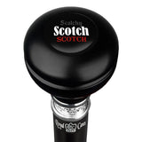 Scotchy Scotch Knob Walking Stick w/ Black Beechwood Shaft & Pewter Collar Military Walking Canes - Tophatter Daily Deals