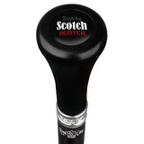 Scotchy Scotch Top Walking Stick w/ Black Beechwood Shaft & Pewter Collar Military Walking Canes - Tophatter Daily Deals