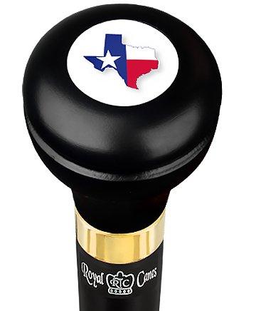 Texas Flag Emblem Flask Walking Stick: Wood Shaft Hidden Flask Military Walking Canes - Tophatter Daily Deals