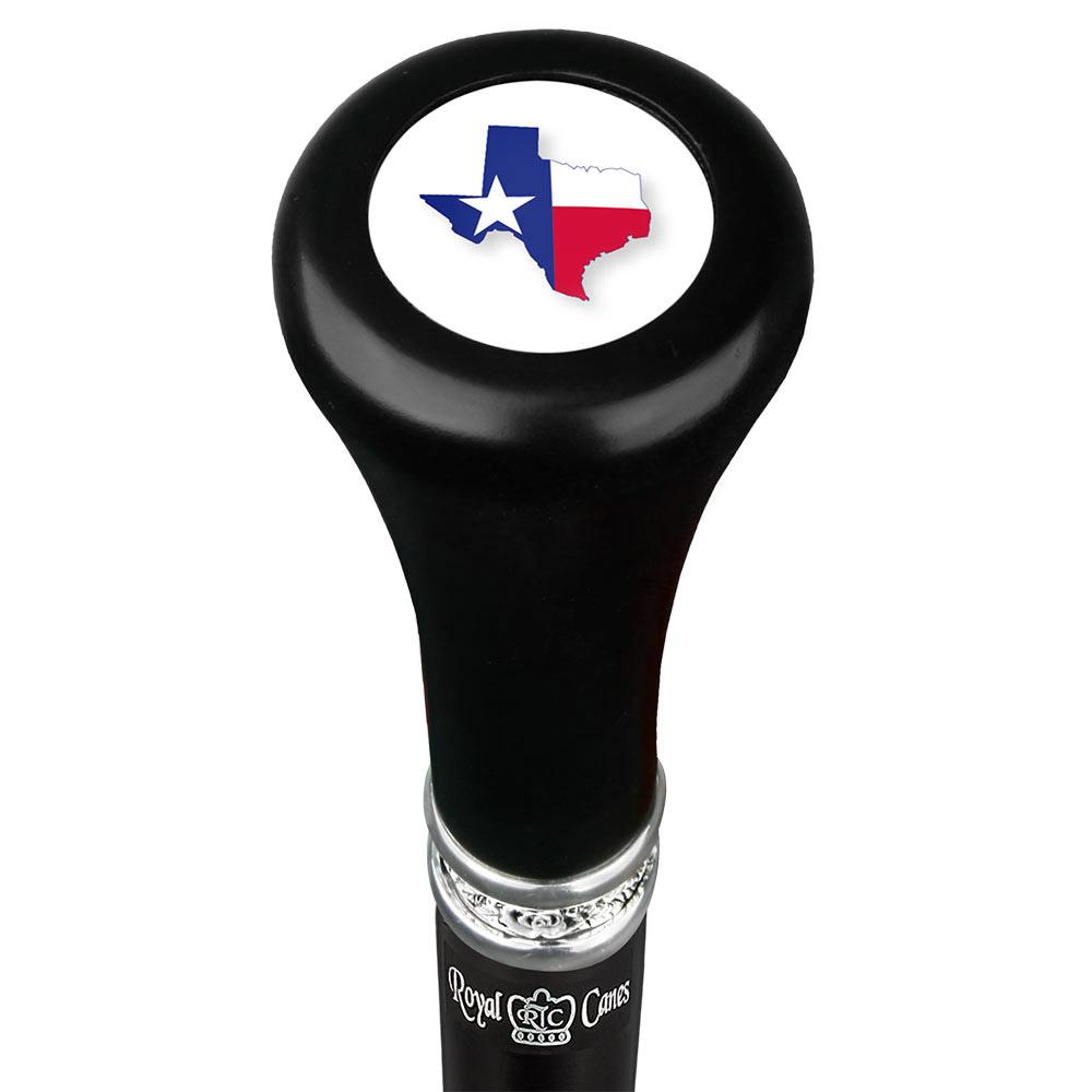 Texas Flat Top Stick: Beechwood Shaft Pewter Military Walking Canes - Tophatter Daily Deals
