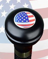 Patriotic U.S.A Flag Flask Stick: Beechwood Shaft, Hidden Flask Military Walking Canes - Tophatter Daily Deals