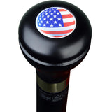 Patriotic U.S.A Flag Flask Stick: Beechwood Shaft, Hidden Flask Military Walking Canes - Tophatter Daily Deals