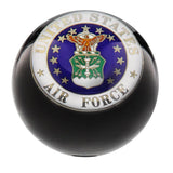 U.S. Air Force Black Round Knob Cane w/ Custom Wood Shaft & Collar Military Walking Canes - Tophatter Daily Deals