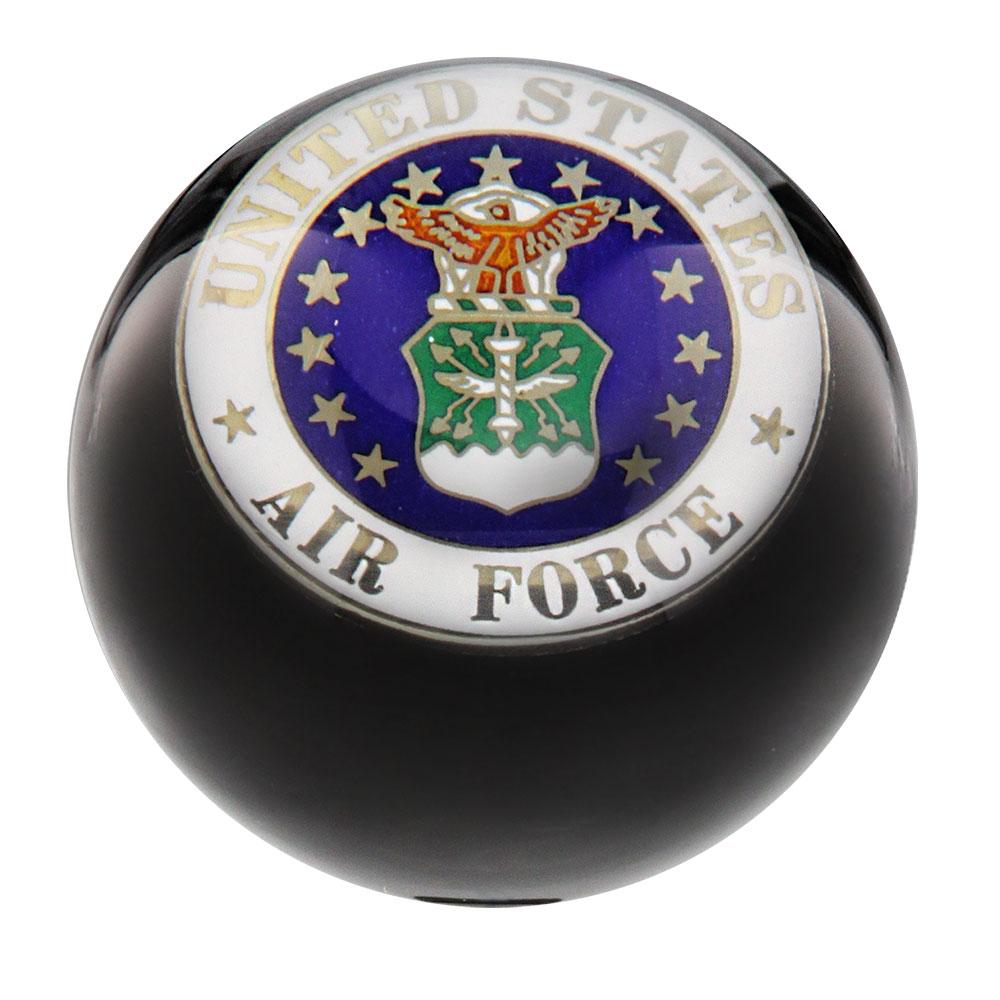 U.S. Air Force Black Round Knob Cane w/ Custom Wood Shaft & Collar Military Walking Canes - Tophatter Daily Deals