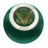 U.S. Army Green Round Knob Cane w/ Custom Wood Shaft & Collar Military Walking Canes - Tophatter Daily Deals