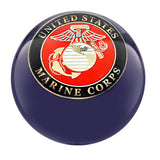 U.S. Marine Corps Dark Blue Round Knob Cane w/ Custom Wood Shaft & Collar Military Walking Canes - Tophatter Daily Deals