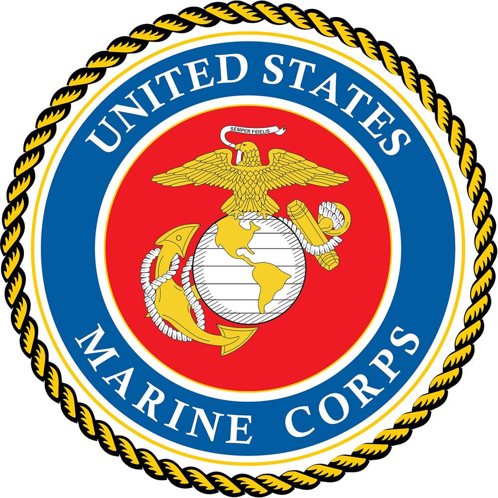 U.S. Marines Flat Top Stick: Beechwood Shaft Pewter Military Walking Canes - Tophatter Daily Deals