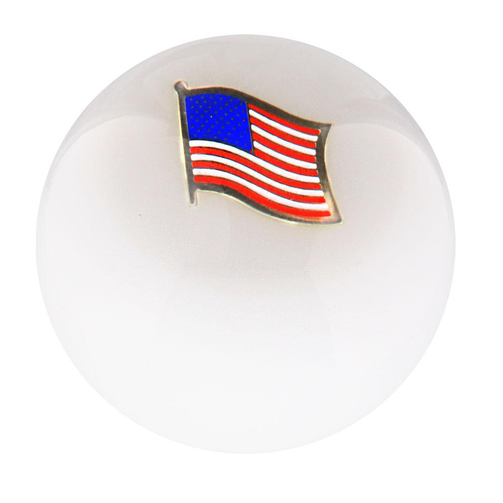 USA Flag White Round Knob Cane w/ Custom Wood Shaft & Collar Military Walking Canes - Tophatter Daily Deals