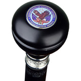 Veterans of War Knob Stick: Large Knob, Pewter Collar Military Walking Canes - Tophatter Daily Deals