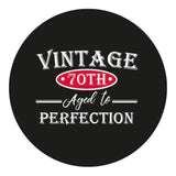 Vintage 70th Birthday Symbol Knob Walking Stick w/ Black Beechwood Shaft & Pewter Collar Military Walking Canes - Tophatter Daily Deals