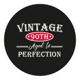 Vintage 90th Birthday Symbol Knob Walking Stick w/ Black Beechwood Shaft & Pewter Collar Military Walking Canes - Tophatter Daily Deals