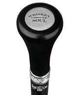 Whiskey Soul Flat Top Walking Stick w/ Black Beechwood Shaft & Pewter Collar Military Walking Canes - Tophatter Daily Deals