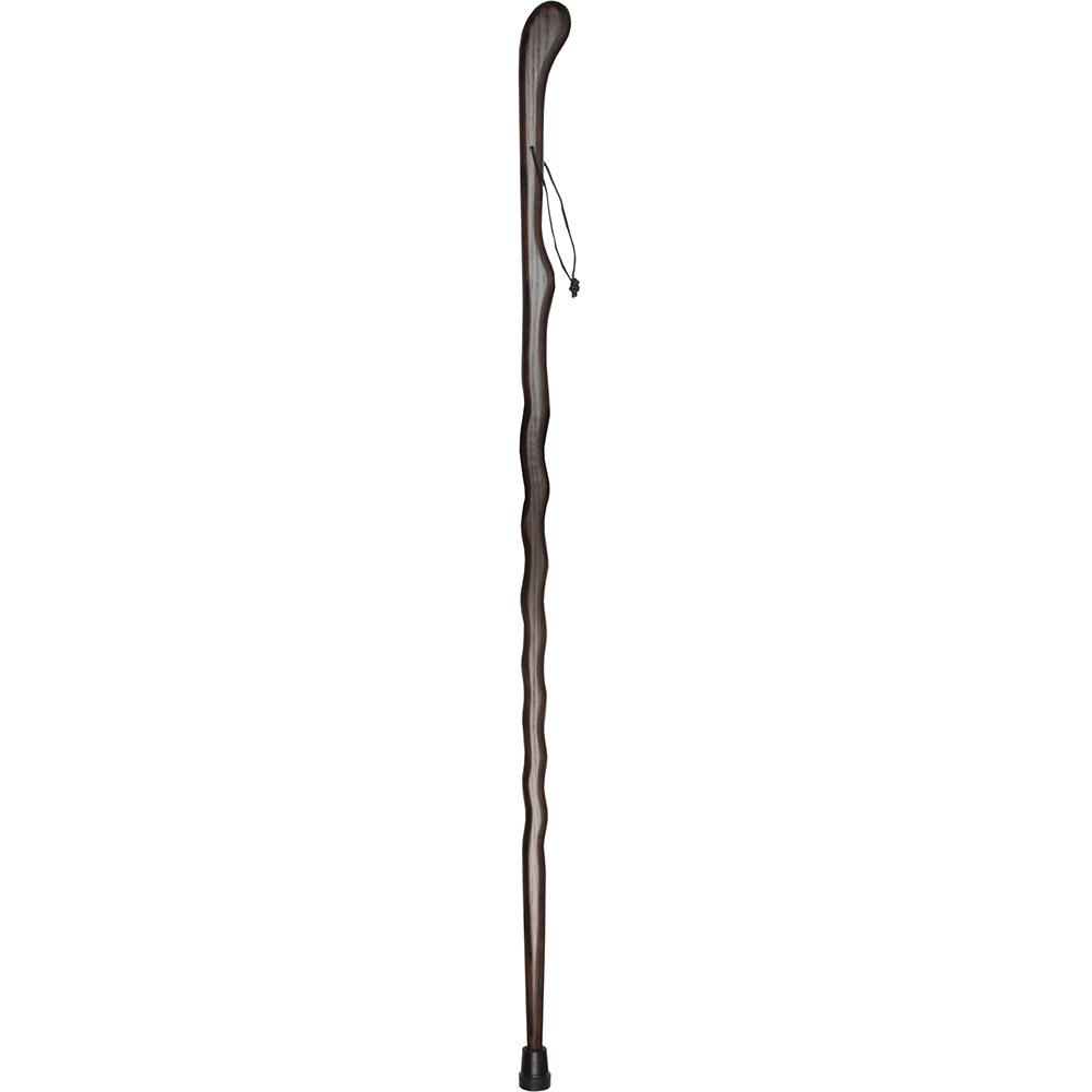 Black Ash Riverbend Hiking Staff: Durable & Natural Design Natural Wood Hiking Staffs - Tophatter Daily Deals