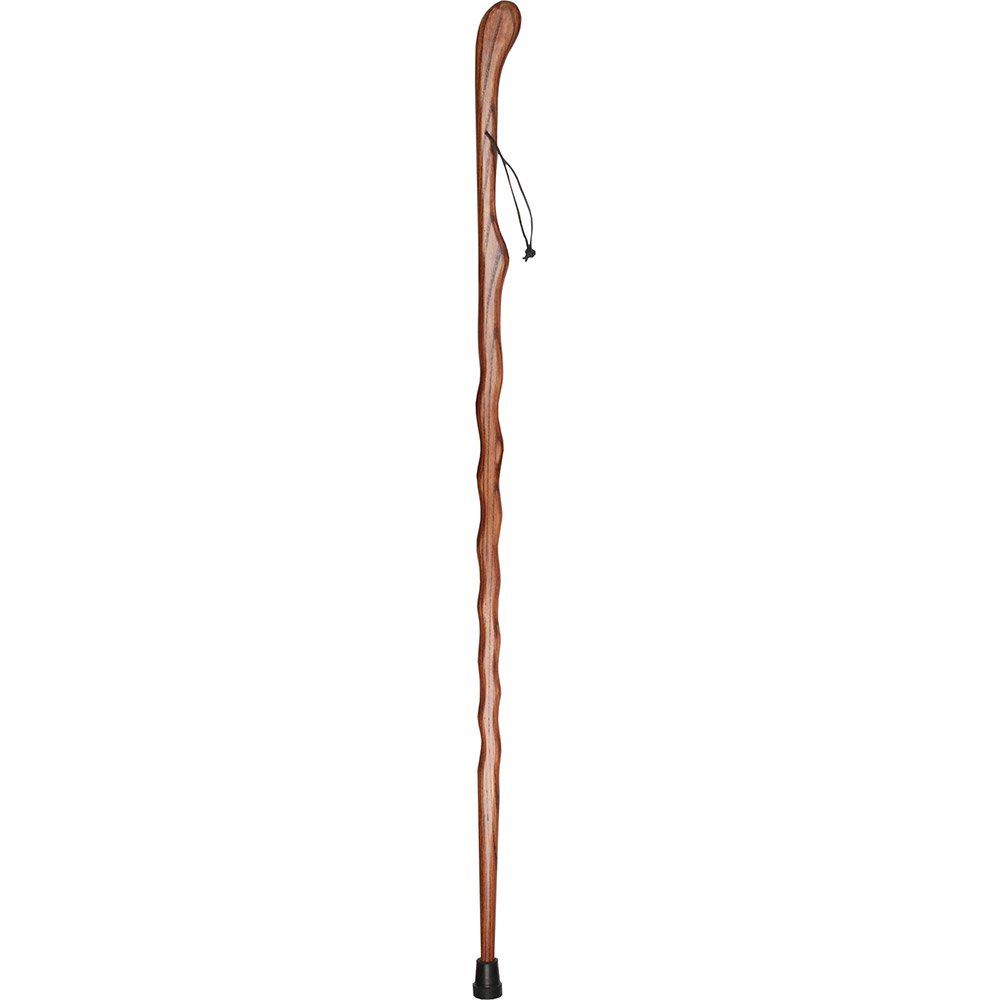 Brown Ash Riverbend Hiking Staff: Durable & Natural Design Natural Wood Hiking Staffs - Tophatter Daily Deals