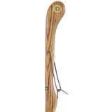 Brown Ash Riverbend Hiking Staff: Customizable with Engraving Natural Wood Hiking Staffs - Tophatter Daily Deals