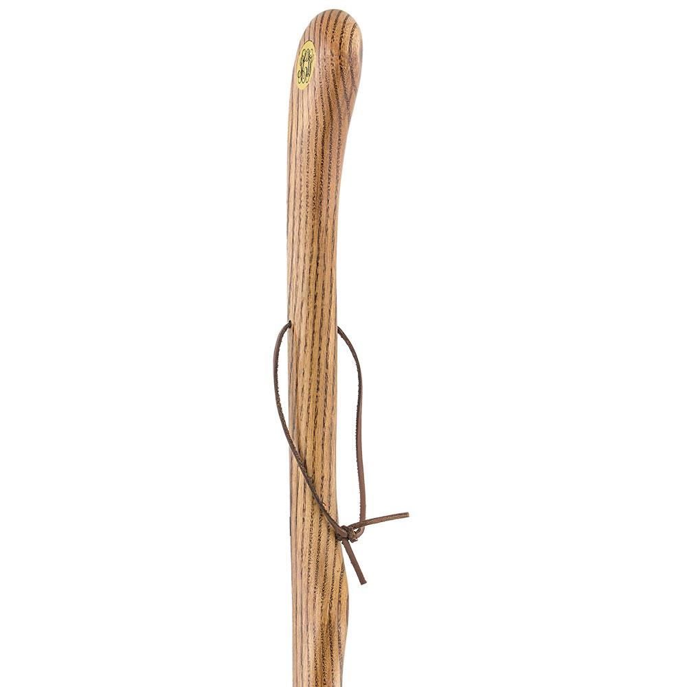 Brown Ash Riverbend Hiking Staff: Customizable with Engraving Natural Wood Hiking Staffs - Tophatter Daily Deals