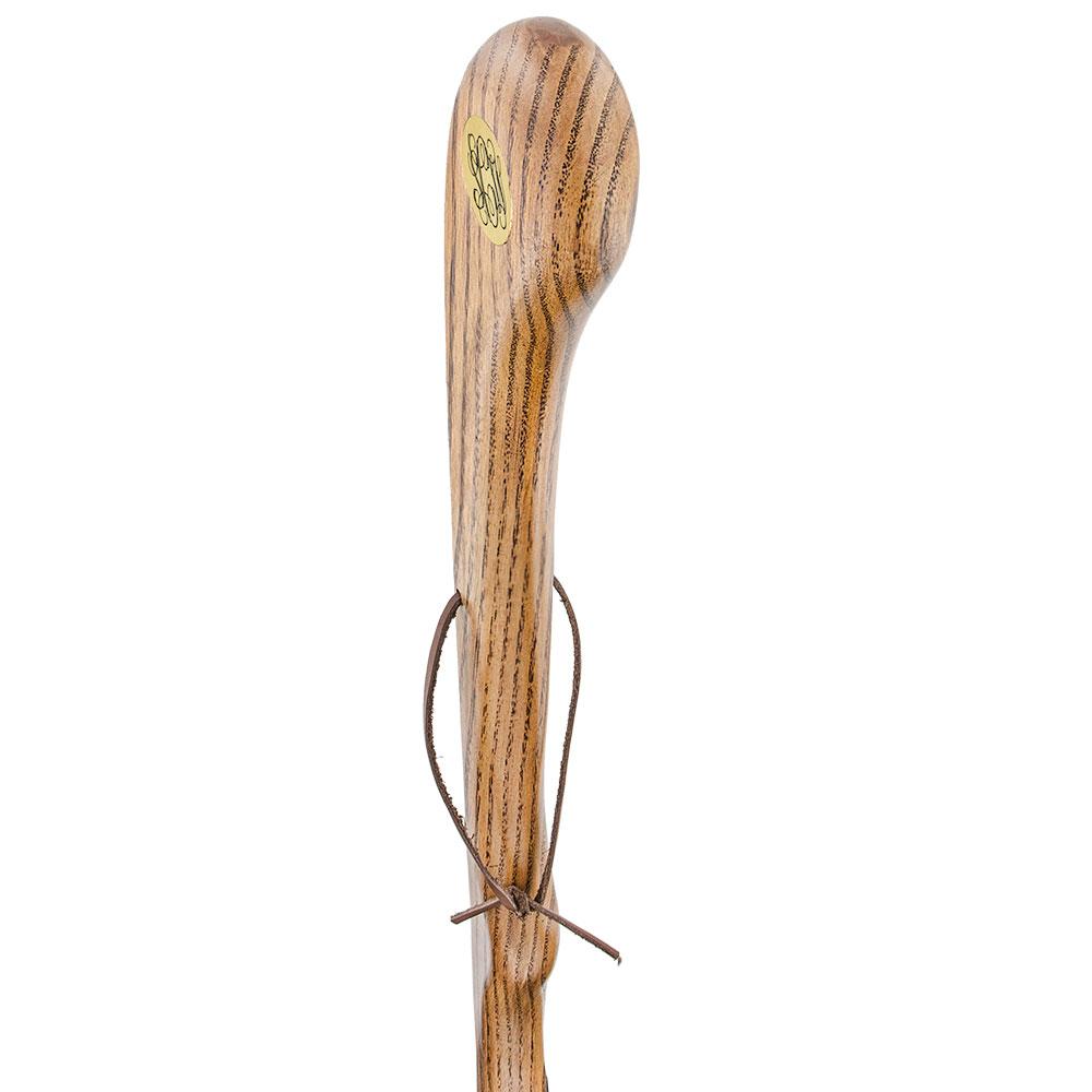 Brown Ash Riverbend Hiking Staff: Customizable with Engraving Natural Wood Hiking Staffs - Tophatter Daily Deals