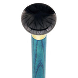 Nostalgia Pearl Black Flat Top Cane w/ Custom Color Ash Shaft & Collar - Tophatter Daily Deals
