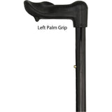 Black Adjustable Folding Cane with Comfort Palm Grip Palm Hand Grip Canes - Tophatter Daily Deals