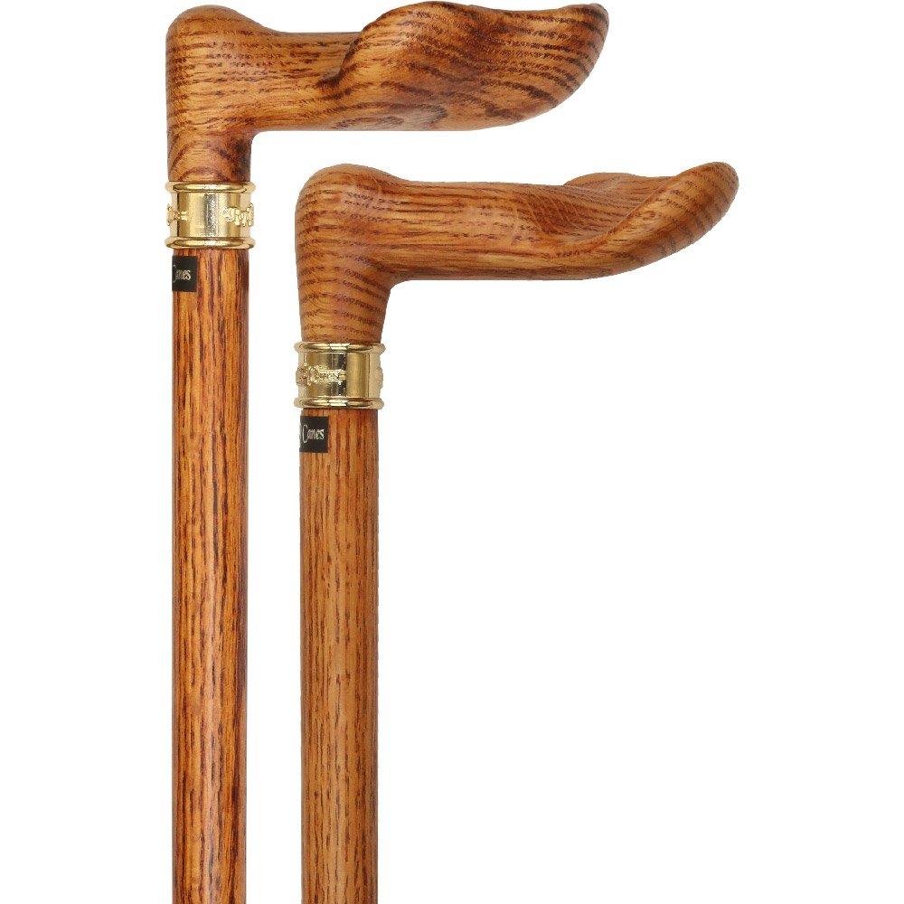 Luxury Oak Palm Grip Walking Cane - Ergonomic Comfort Palm Hand Grip Canes - Tophatter Daily Deals