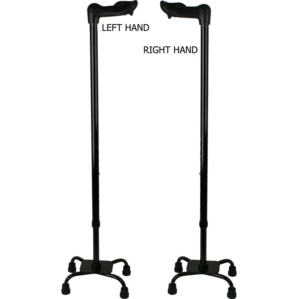 Sturdy Quad Cane: Comfort Palm Grip with Adjustable Shaft Palm Hand Grip Canes - Tophatter Daily Deals