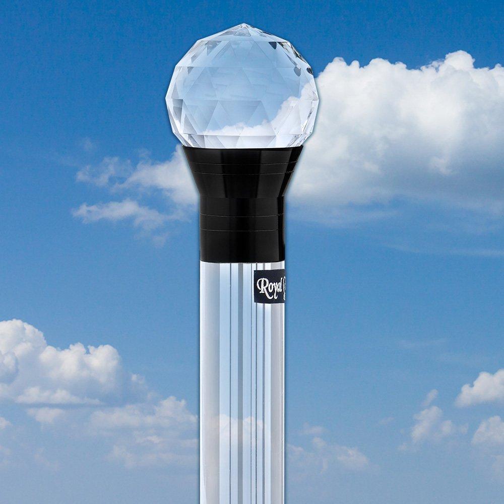 Crystal Ball Handle Stick: Light-Up Lucite, Premium Wenge Wood Pathlighter Walking Canes - Tophatter Daily Deals