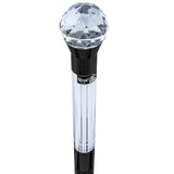 Crystal Ball Handle Stick: Light-Up Lucite, Premium Wenge Wood Pathlighter Walking Canes - Tophatter Daily Deals