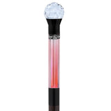 Crystal Ball Handle Stick: Light-Up Lucite, Premium Wenge Wood Pathlighter Walking Canes - Tophatter Daily Deals