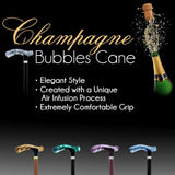 Black and Clear Acrylic Bubble Handle Cane w/ Custom Wooden Shaft Pearl Swirl Lucite Designer Walking Canes - Tophatter Daily Deals