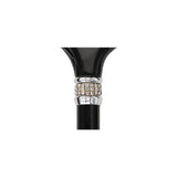 Black Pearlz Designer Adjustable Orthopedic Folding Cane Pearl Swirl Lucite Designer Walking Canes - Tophatter Daily Deals