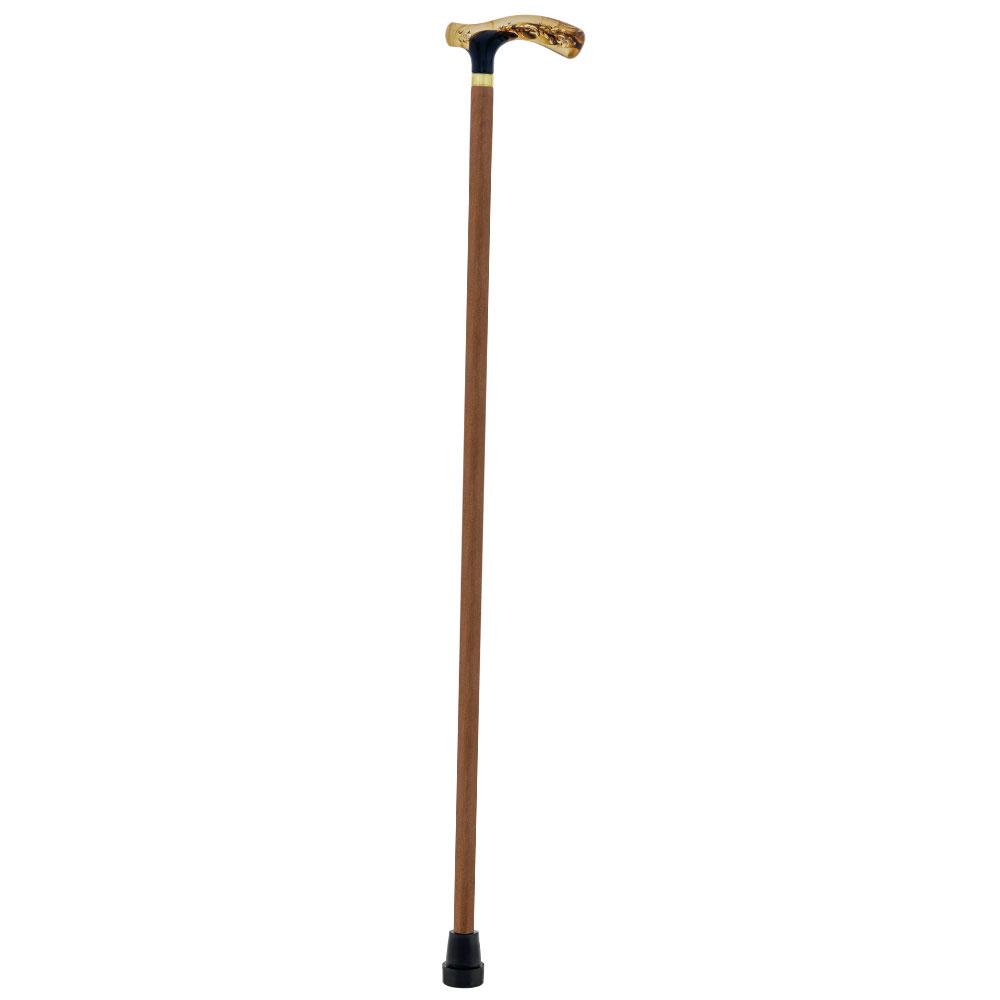 Brown and Clear Acrylic Bubble Handle Cane w/ Custom Wooden Shaft Pearl Swirl Lucite Designer Walking Canes - Tophatter Daily Deals