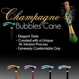 Green and Clear Acrylic Bubble Handle Cane w/ Custom Wooden Shaft Pearl Swirl Lucite Designer Walking Canes - Tophatter Daily Deals