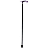Purple and Clear Acrylic Bubble Handle Cane w/ Custom Wooden Shaft Pearl Swirl Lucite Designer Walking Canes - Tophatter Daily Deals