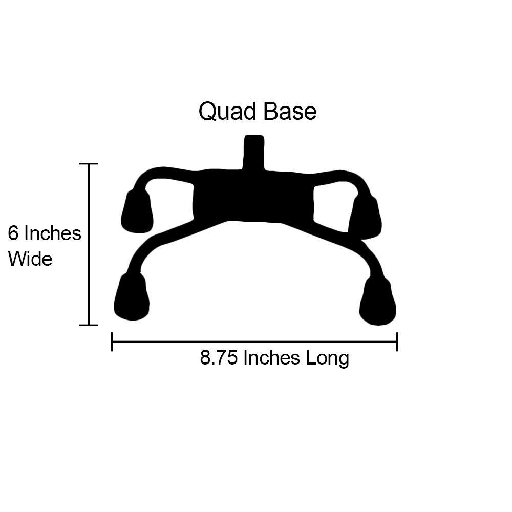 Pink Vivienne May Convertible Quad Base Walking Cane with Comfort Grip - Adjustable Shaft - Tophatter Daily Deals