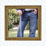 Luxury Blue Chrome Derby Cane - Stained Denim Ash Wood Plated Handle Walking Canes - Tophatter Daily Deals