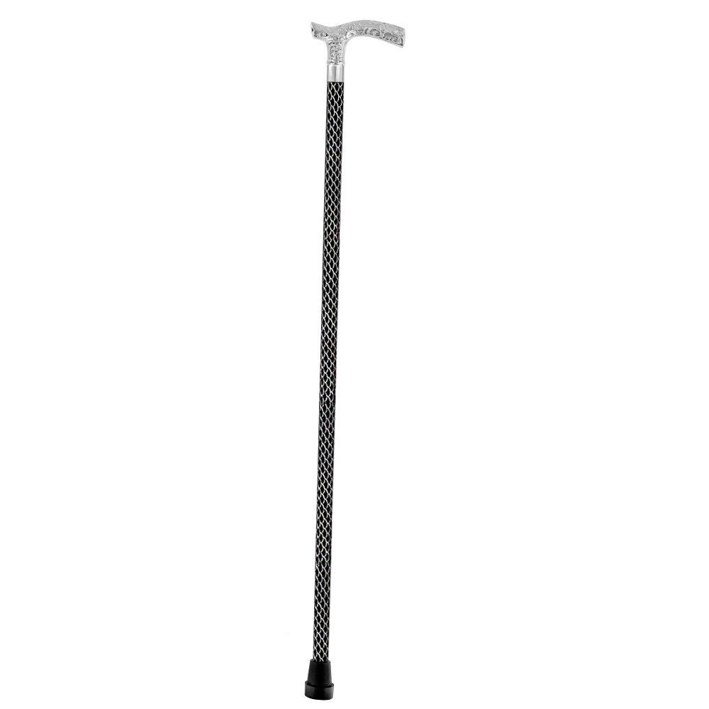 Fritz Premium Chrome Brass Cane: Laser-Etched Custom Shaft Plated Handle Walking Canes - Tophatter Daily Deals