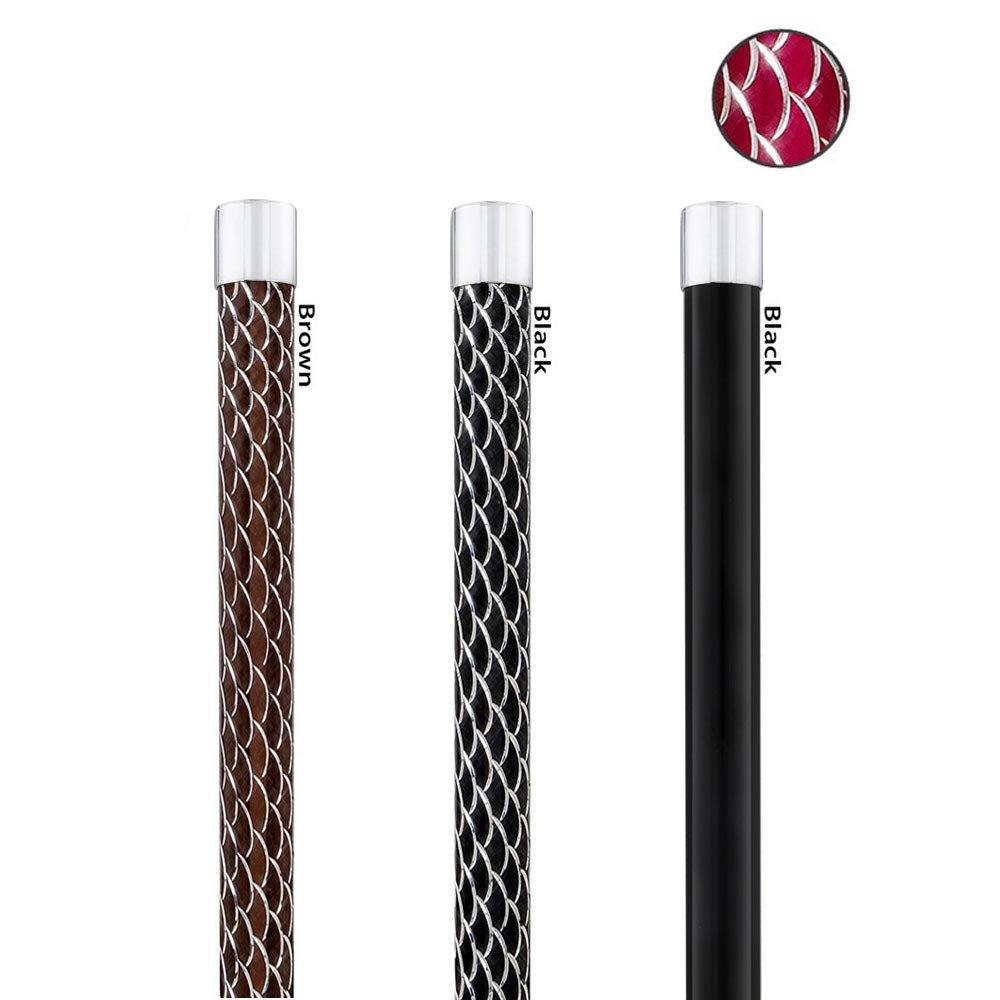 Fritz Premium Chrome Brass Cane: Laser-Etched Custom Shaft Plated Handle Walking Canes - Tophatter Daily Deals