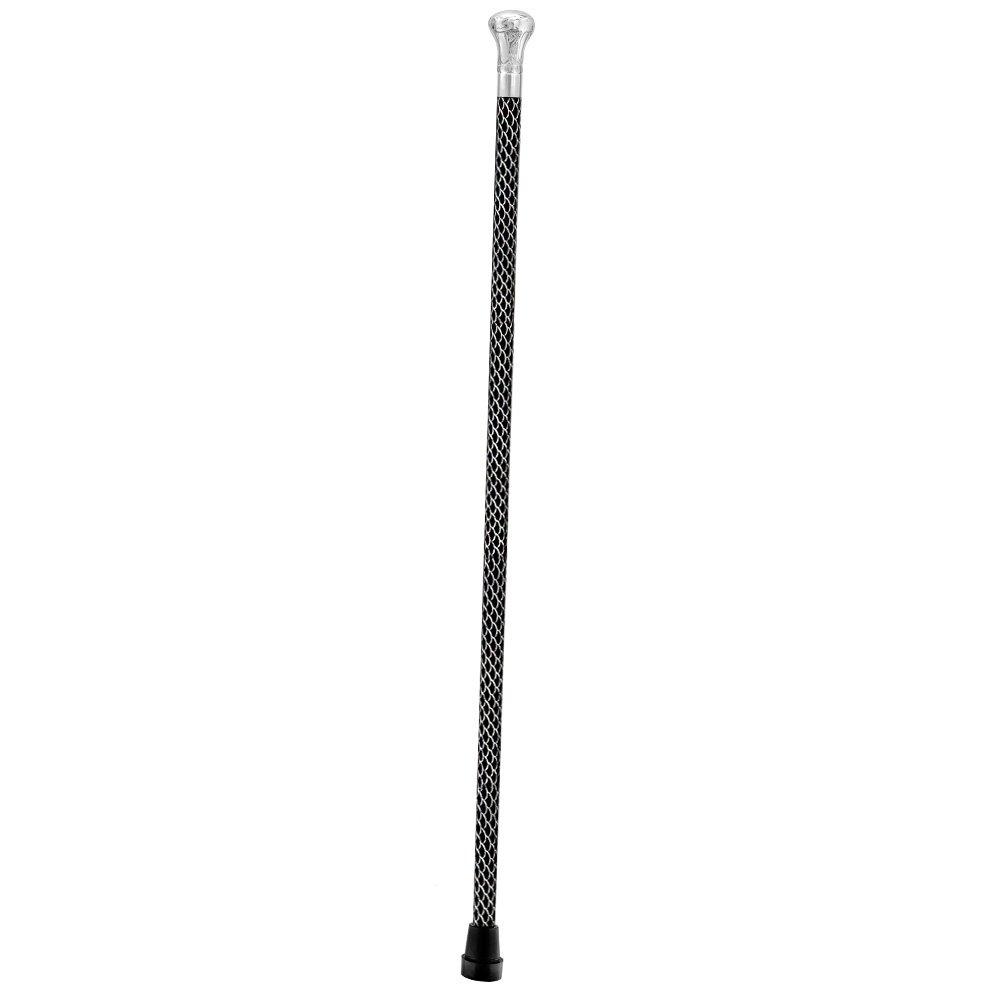 Knob Premium Chrome Brass Cane: Laser-Etched Custom Shaft Plated Handle Walking Canes - Tophatter Daily Deals